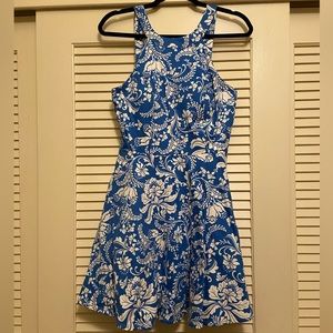 Honey & Rosie, Blue and White, Floral, Short Dress